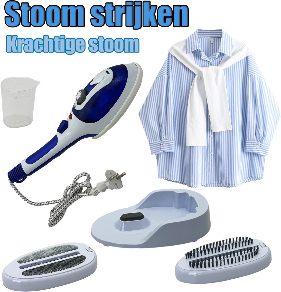 Stoomstrijkijzer, stoomdruk tot 100 gram, keramische vloer, water stoppen, 2000 W, geïntegreerde sprinkler
