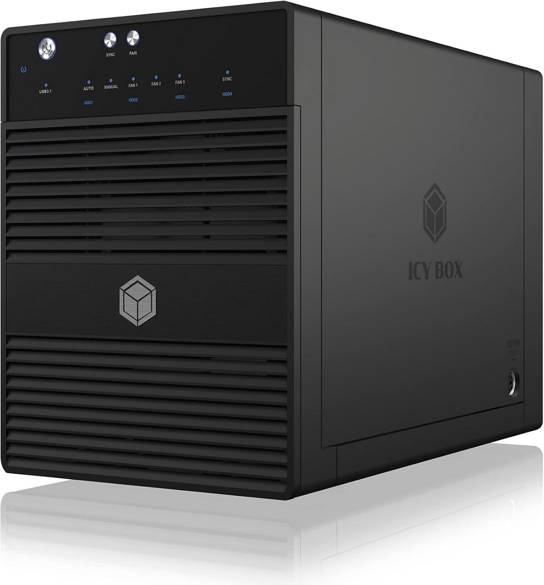 Externe Behuizing 4-Bay voor 2,5"/3,5" SATA SSD en HDD met USB-C 3.1 Gen 2
