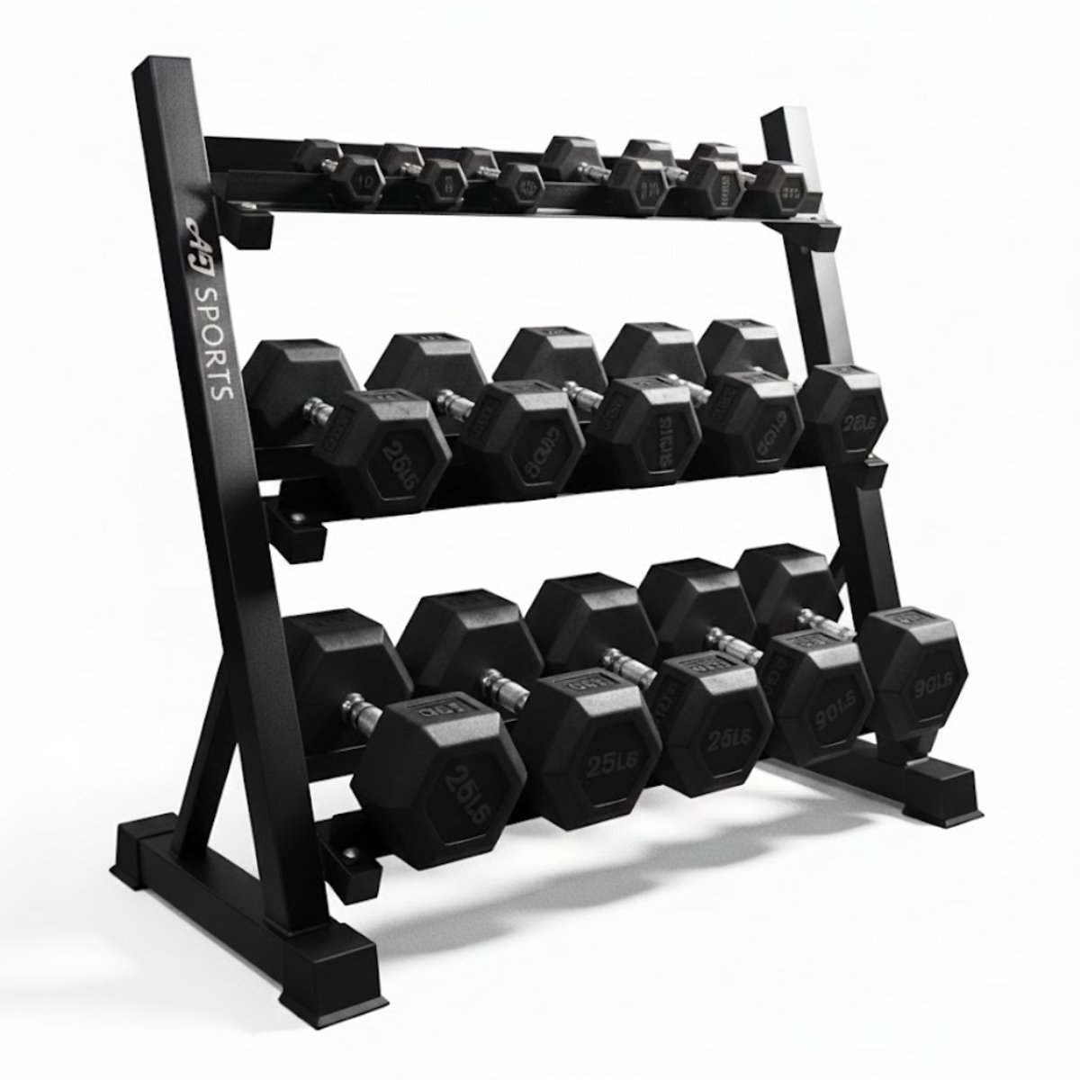 Halter Opbergrek met Wielen – Compact Gewichtsrek voor Thuisgym & Fitn