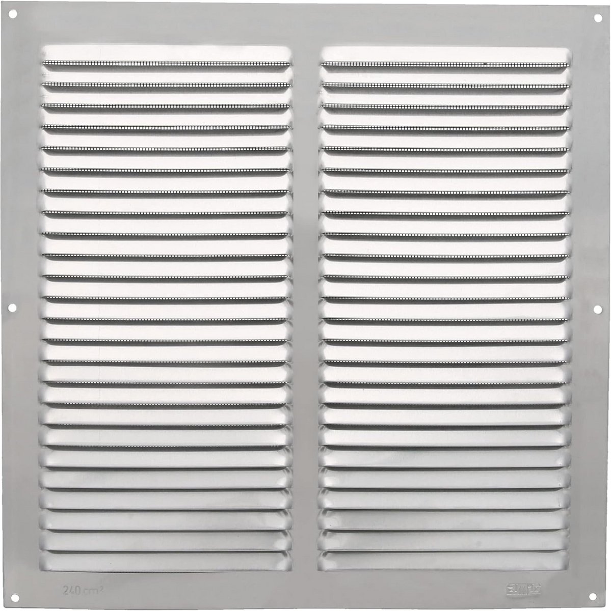 Vierkante Ventilatierooster Aluminium 300x300mm met Insektengaas - Ventilatie Rooster voor Plafond Keuken en Badkamer