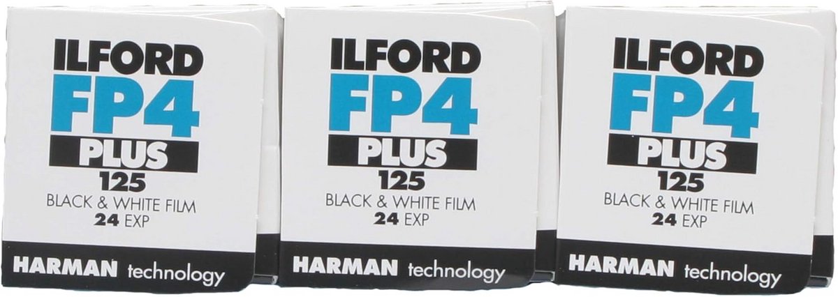 Zwart-wit film ISO 125 3 rollenverpakking voor scherpe details