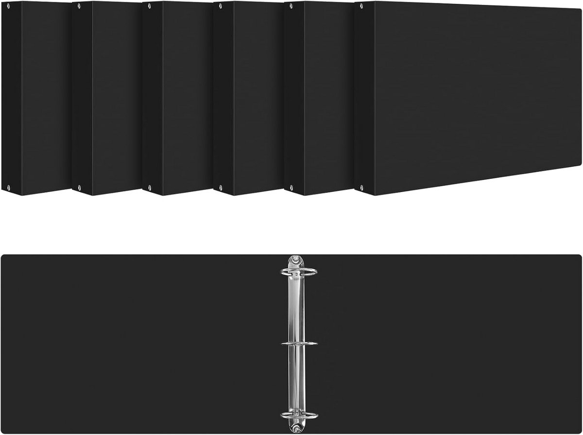 6x Zwarte 3-Ringen Ringbanden 11x17 Inch voor Documenten en Presentaties