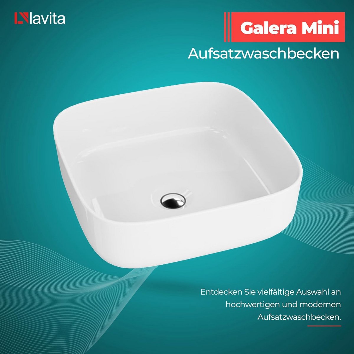 Mini Wastafel Vierkant - Fonteintje Keramiek - Badkamer Opfrissen - Zonder Overloop - 39x39x14 cm - Wit