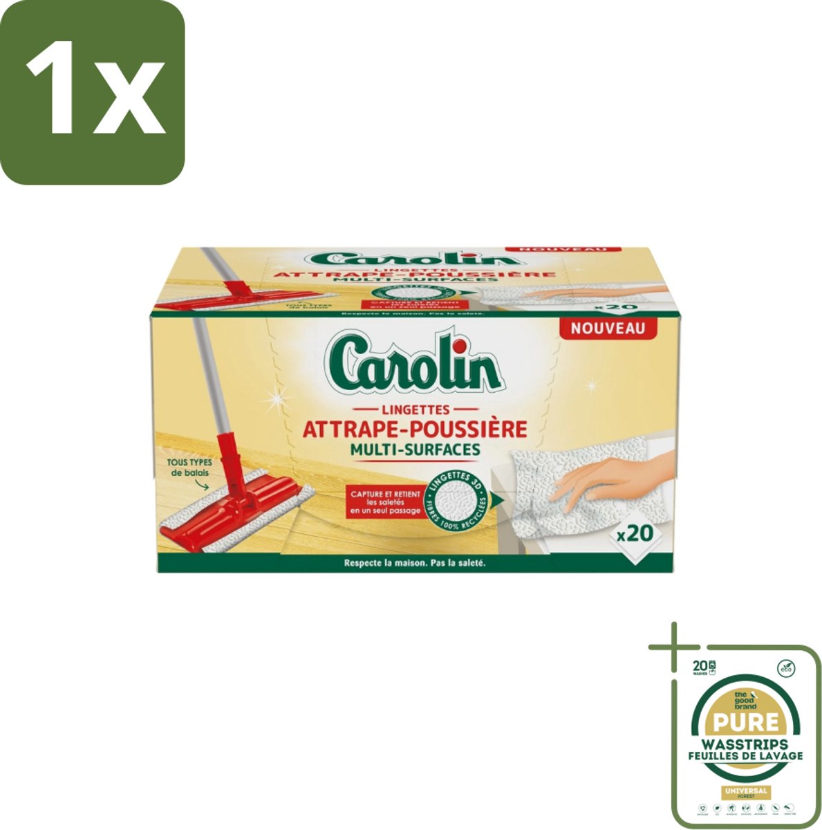 1 x Carolin – Doekjes – Anti-Stof Multi-Oppervlakken – 20 Doekjes- Koffiezetapparaat - Koffiezetapparaat - Koffiezetapparaat