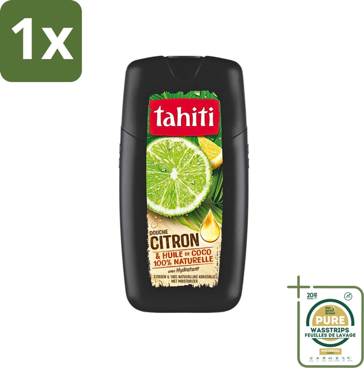 1 x Tahiti - Douchegel - Citroen & Kokosolie - Hydraterend - 250 ml- Douchegel Citroen Kokosolie - Hydraterende Douchegel - Citroengeur Douchegel - Kokosolie Douchegel - Zachte Huid