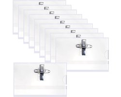 Naam Badges - 10pcs - Waterdichte Naamtags - Kleding Tags - Badge Clip - Vergadering Personeelsnaam Tags - Voor School - Kantoor - Vergaderzalen - 9 * 5.5cm