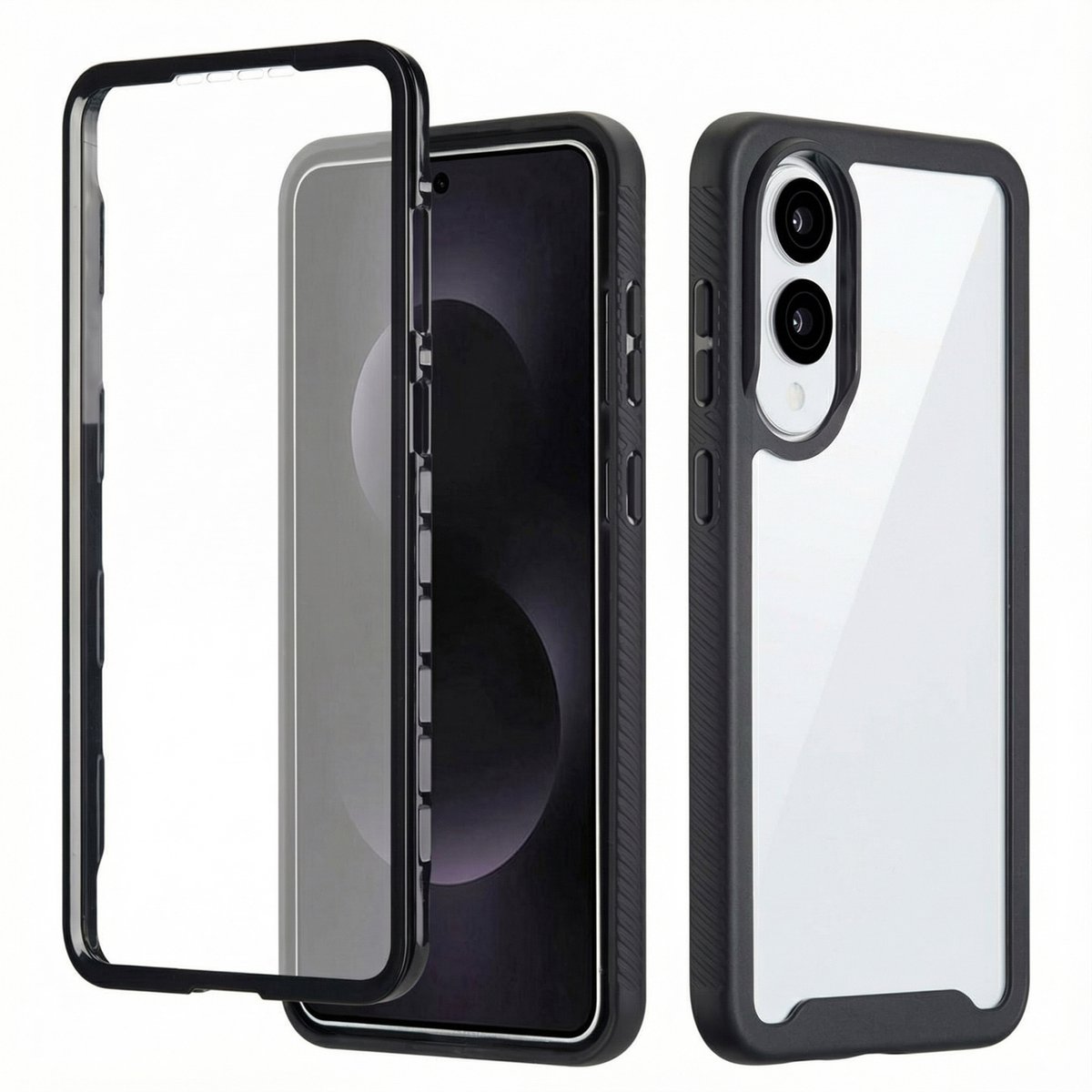imoshion Hoesje - Geschikt voor Samsung Galaxy S25 Edge - 360° Full Protective Case - Zwart