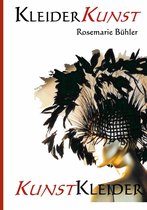 Boekomslag: 'KleiderKunst - KunstKleider' met een hoofd van een pop versierd met grote zwarte veren en hoofddeksel.