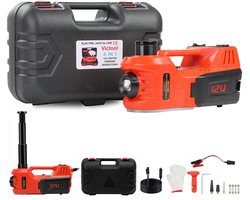 Garagekrik - 12V 5 Ton 5000 KG - Elektrische Autokrik - Bandenwissel Gereedschap - Auto krik - Noodreparatieset voor Garages - Autoaccessoires - Elektrische Krik Set