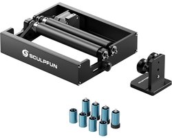 SCULPFUN RA Mini Laser Rotary Roller - pour C1, iCube, iCube Pro, iCube Pro Max et iCube Ultra Laser Graveuse - Rouleau pour la gravure d'objets cylindriques - Accessoires pour graveuses laser