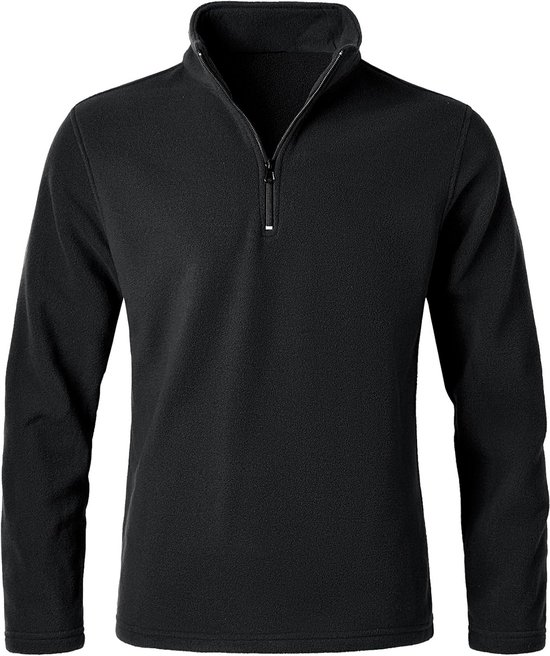 YOUTHUP Pull En Polaire épais Pour Homme Avec Demi-fermeture éclair