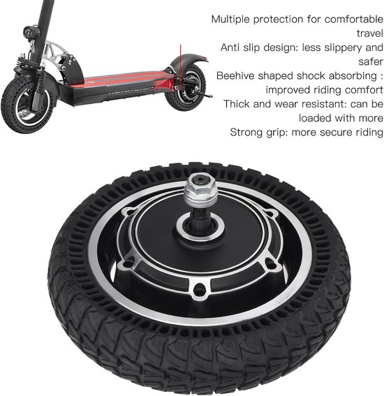 10'' Elektroroller Nabenmotor 48v 500w Bürstenlose Dis Bremse Nabe Motor E Fahrrad Motor Ersatz Fur Kugoo M4 M4 Pro E Scooter