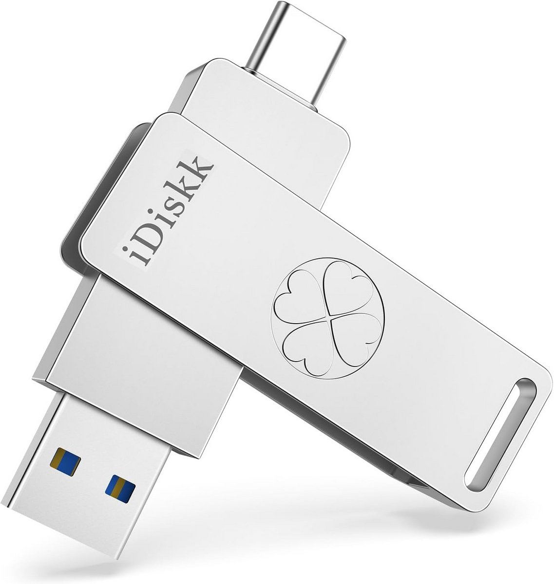 512 GB High-Speed Externe SSD USB-C en USB 3.2 Flashdrive voor Telefoon, iPad en Laptop