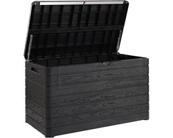 Grote Tuinkist Buitenopslag 970L - Waterdicht Kunststof Zwart Opslagbox