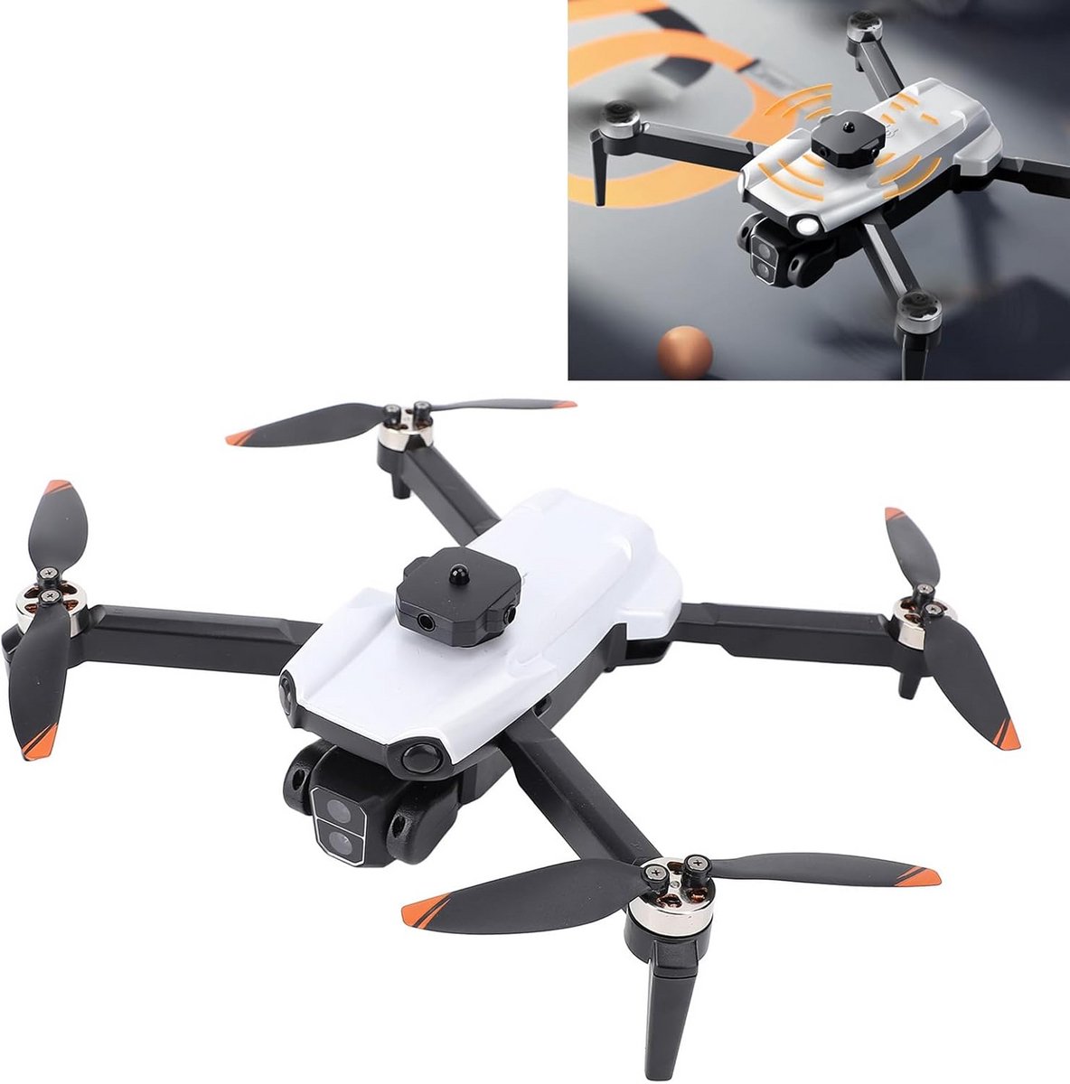 Krachtige Drone met Dubbele Camera, GPS en Obstakeldetectie - Wit