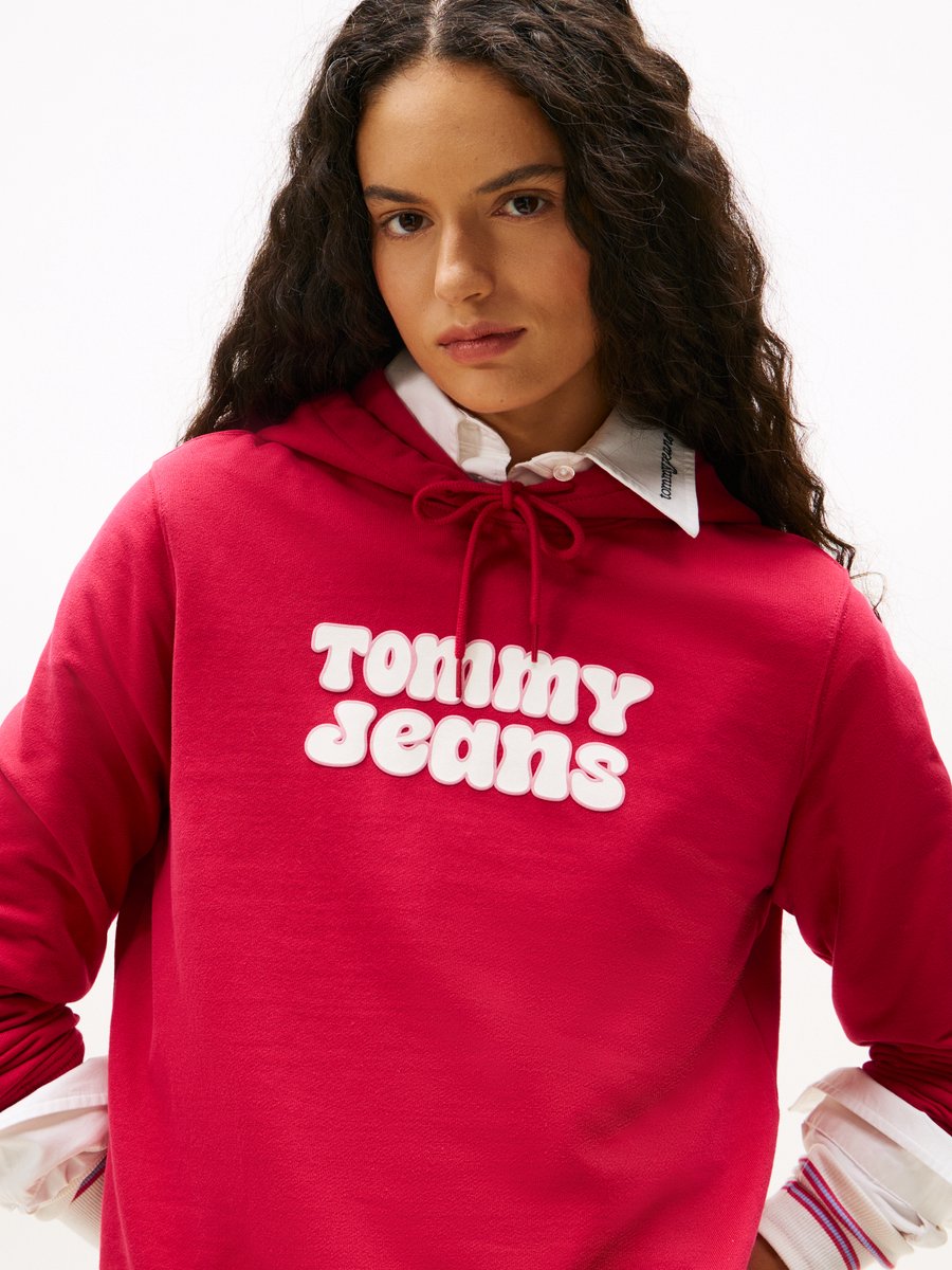 Tommy Jeans Dames Sweaters Ruby Rhubarb