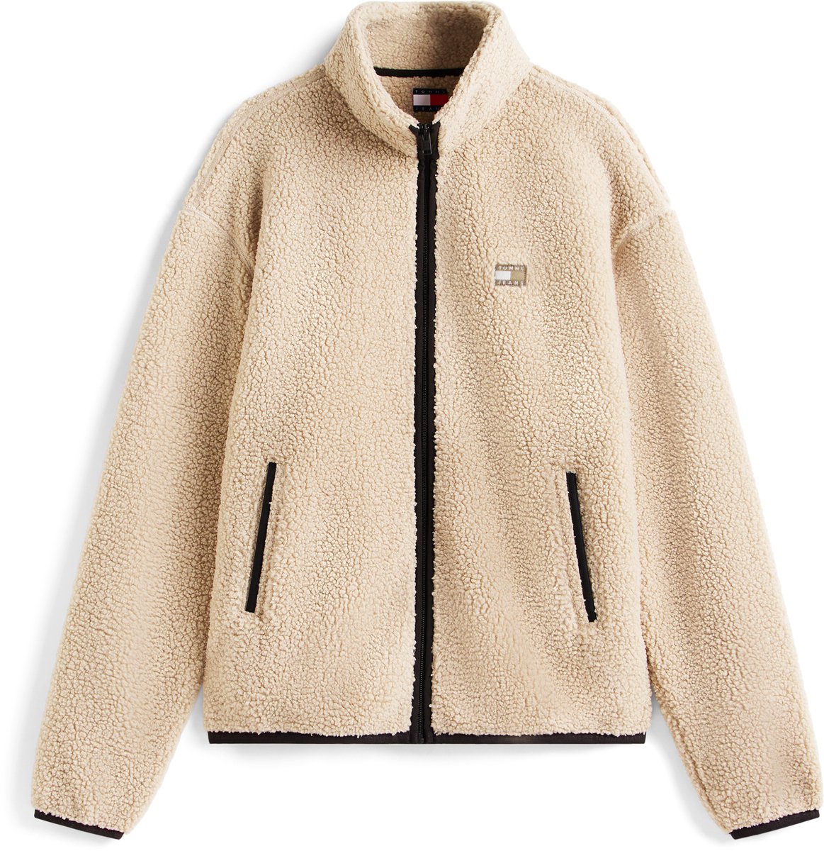 Tommy Jeans Vest Tjm Rlx Badge Zip Thru Teddy Ext Dm0dm22345 Aby Mannen Geel