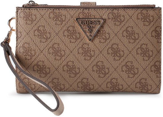 GUESS porte-monnaie Laurel II SLG Double Zip Organizer Latte Logo beige