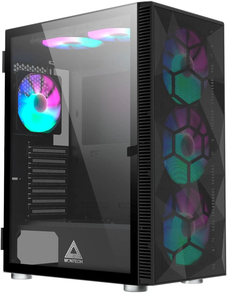 Peta GamePC X3 Black - AMD Ryzen 7 5700X High-End Gaming PC – Nvidia GeForce RTX 5060 8GB – 16GB RAM – 1TB SSD – Windows 11 Pro – Wifi – RGB Behuizing