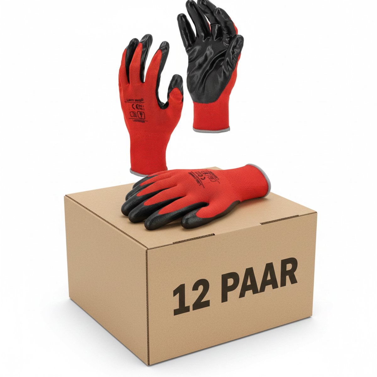 Werkhandschoenen - Tuinhandschoenen - Rood - Maat 7 - S- Winter - Mechanix - Werkhandschoenen heren -set van 12 - Schuurvast - Koudebestendig - Snijbestendig