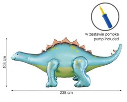 GodanSA - XXXL 3D staande Stegosaurus Folie ballon - Dino - 238x91x103 (LxHxB) cm - luchtpomp - kinderfeest - verjaardag - centerpiece