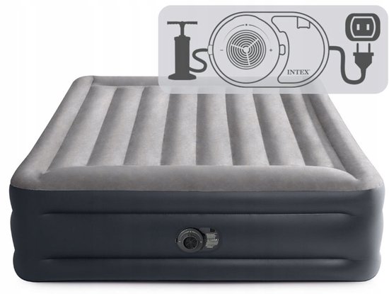 Intex Luchtbed Deluxe Kussensteun 203x152x42cm met ingebouwde Pomp van Intex — afbeelding 4