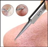 RVS Precisie Pincet – Ultrafijn & Super Scherp – Verwijder Mee-eters, Puistjes en Acne – Professionele Huidverzorging – 11,6 cm