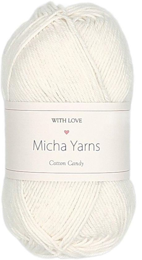 Micha Yarns - 100% katoen haakgaren - 5 bollen haakkatoen - 5 x 50gram - 170meter per bol - Wit (001)
