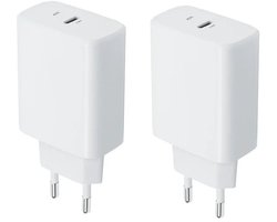 2 stuks OneOne 30W super snellader. Witte oplader met USB C. PD en Quick Charge lader adapter past op Google Pixel 7, 7 Pro, 8, 8a, 8 Pro, 9, 9 Pro, 9 Pro XL, 9 Fold, 10, 10 Pro, 10 Pro XL, 10 Fold, C, XL