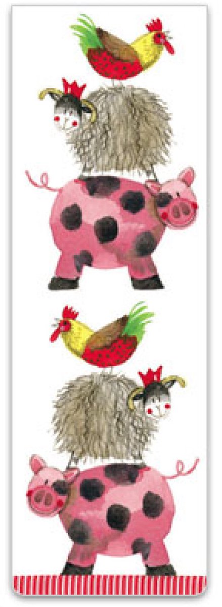 Alex Clark Farmyard acrobats Magnetic Bookmark ~ Set van twee magnetische boekenlegger boerderijdieren