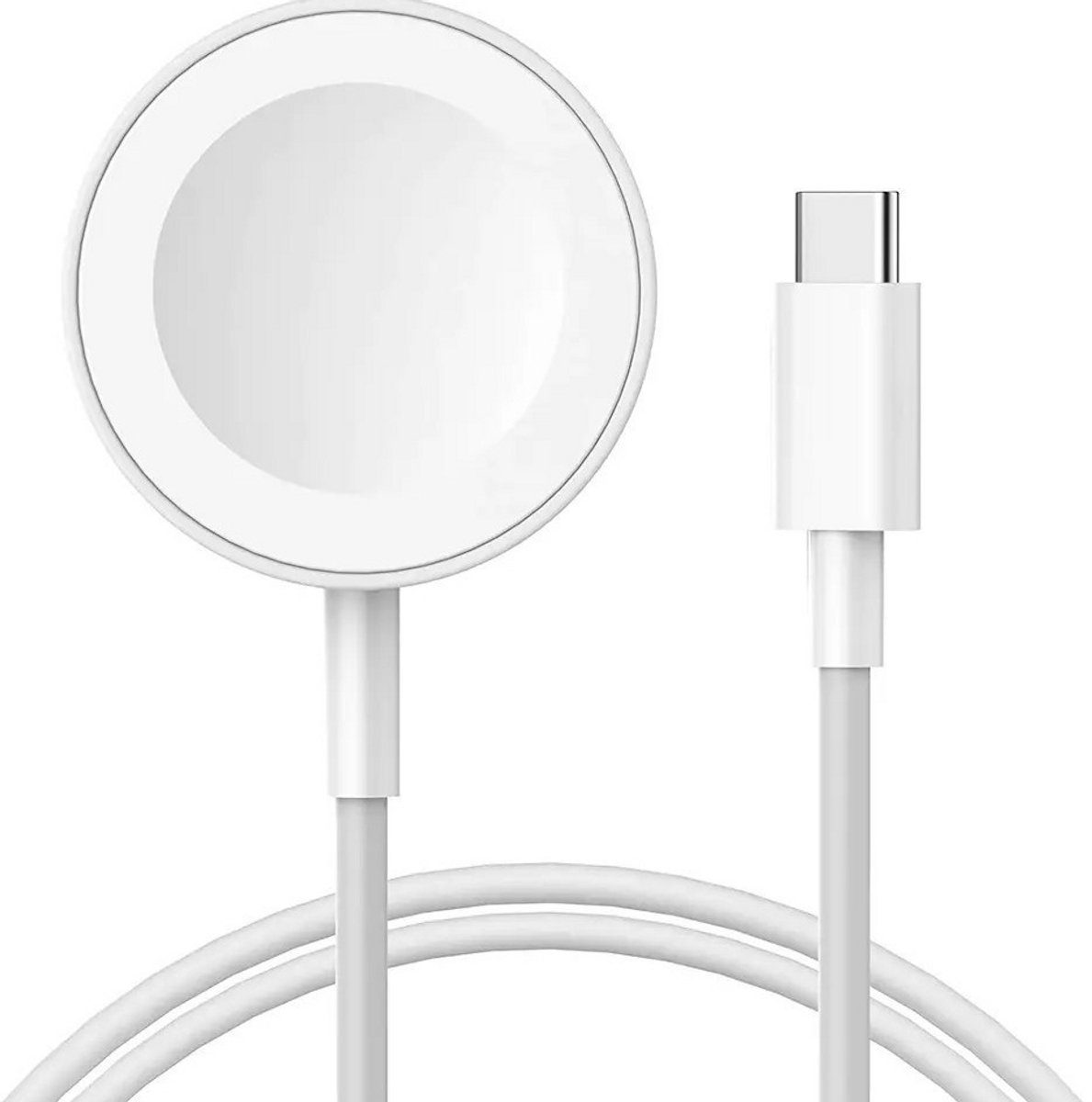 USB-C Oplaadkabel Geschikt voor Apple Watch Series 11/10/9/8/7/6/5/4/3/2/1/SE/Ultra/Ultra 2/Ultra 3 – Magnetische Oplader – 1M – Wit