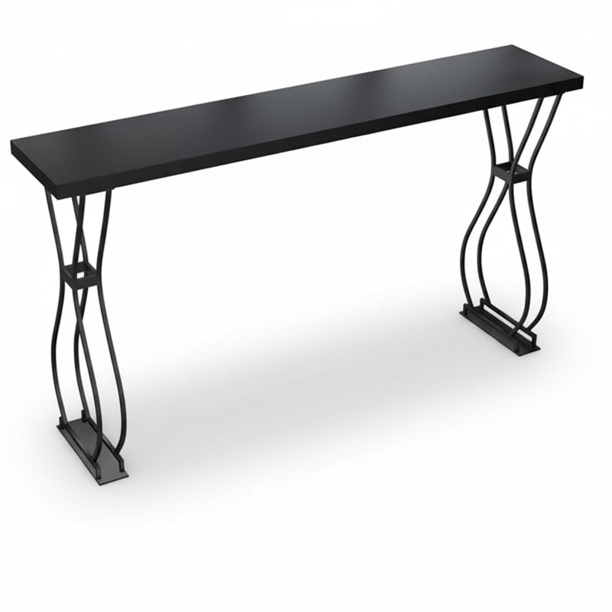 Moderne Scandinavische Hoge Bartafel Set met Stoelen – Ruimtebesparend Design voor Woonkamer, Thuisbar, Kleine Eettafel – Massief Hout & Smeedijzer – Inclusief Comfortabele Stoelen – NoviHome