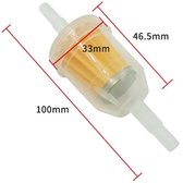 Benzinefilter malossi universeel 8mm 031381b