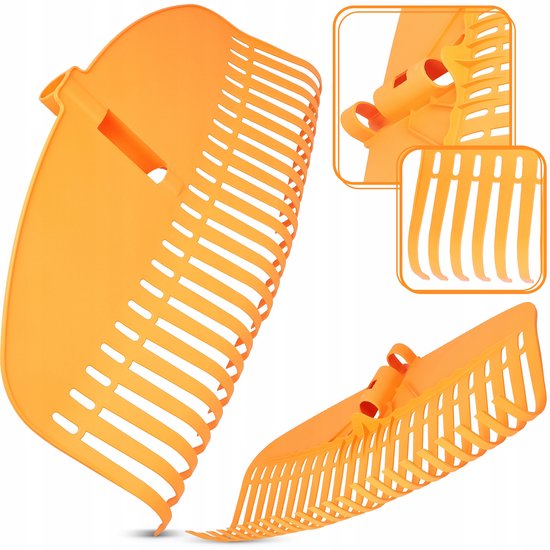 Tuinbladhark 49cm 23 tanden - Flexibel Kunststof, Zonder steel van Kinzo — afbeelding 4