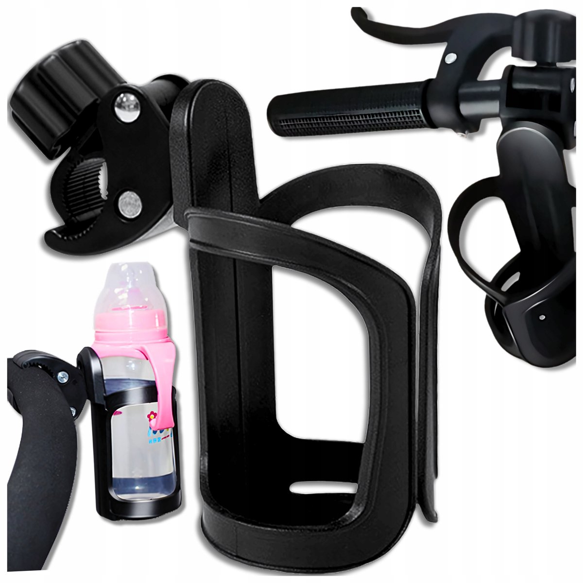 Universele Fleshouder voor Fiets, Kinderwagen & Scooter - 360° Draaibaar