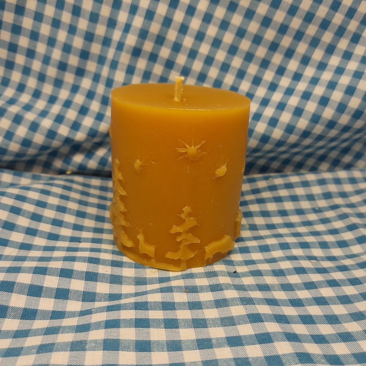 Bijenwas stompkaars kerst