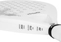 Witte padelracket van VirtuFit met specificaties: 365 gram, 275 mm balans, 38 mm frame.