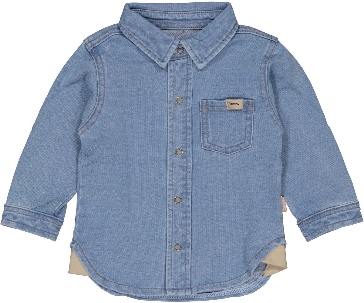 B.E.S.S. Baby Blouse Jog Denim Light Stone Wash maat 56