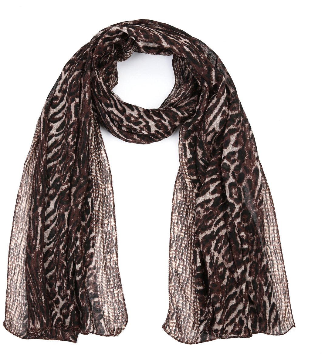 SF - sjaal met luipaard print - KHAKI
