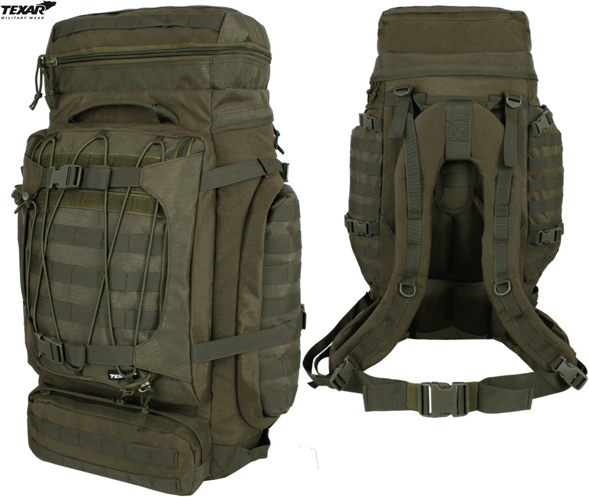 Texar MAX PACK 85L Militaire Rugzak - Olijfgroen