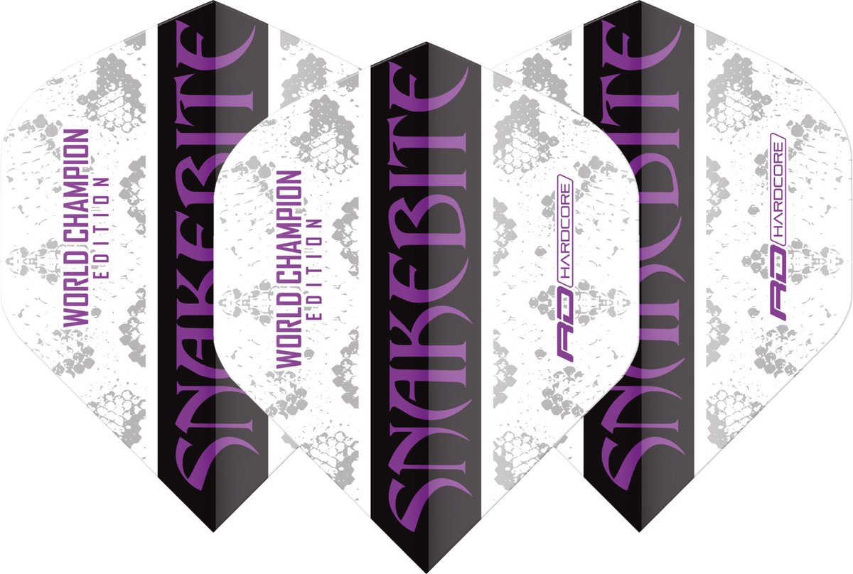 Red Dragon Peter Wright Snakebite World Champion 2020 White - Dart Flights