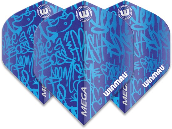 Winmau Mega Standard Graphic Blue - Dart Flights