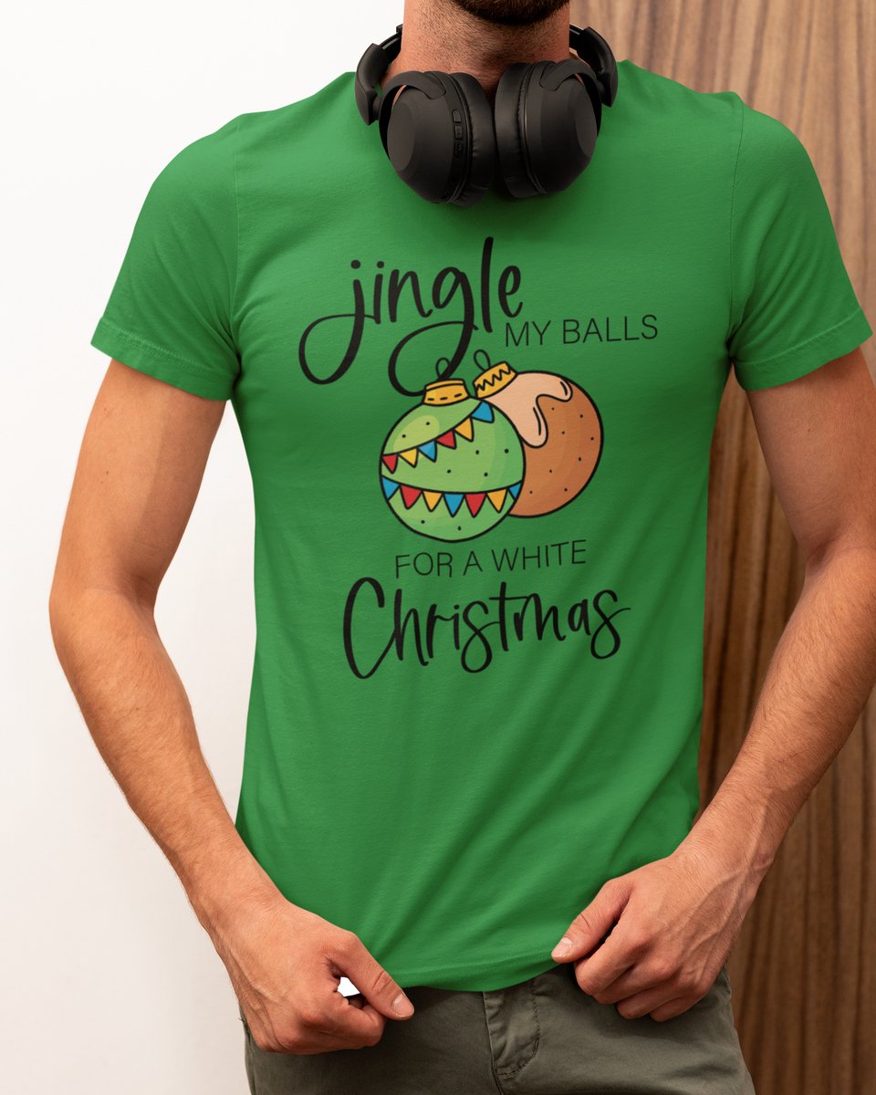 Jingle My Balls Kerst - Kerst T-shirt Groen - Grappig T-shirt - Maat L - Kerst Cadeau Mannen - Limited Edition