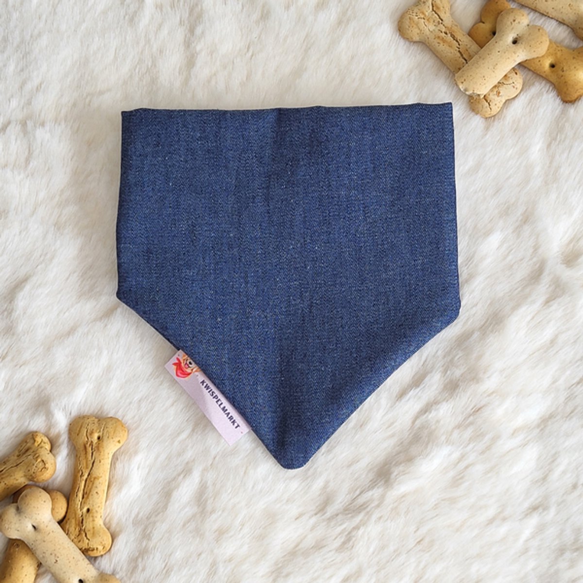 Kwispelmarkt - Honden bandana - Honden sjaal - Spijkerstof