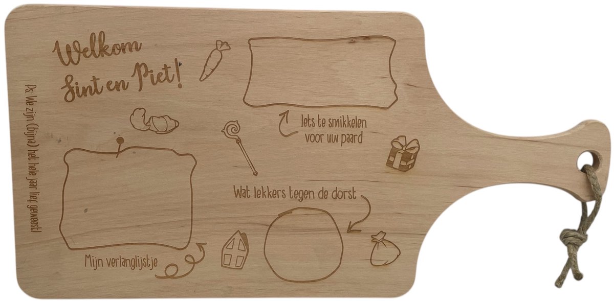 borrelplank - Welkom Sint en Piet! - verlanglijstje