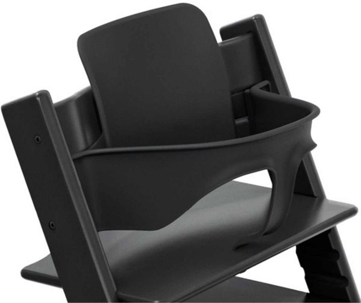Stoelverkleiner voor Stokke Tripp Trapp – Babyset - Rugleuning & Beugel – Zwart