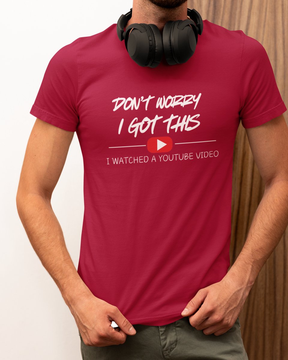 Youtube - T-shirt Rood - Grappig T-shirt - Maat XXL - Cadeau Mannen - Limited Edition