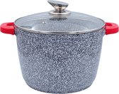 Royal Swiss® Soeppan & Braadpan – Ø 24 cm / 6,2L – RVS Pan met Deksel – Inductie Geschikt & Alle Warmtebronnen – Met Afneembare Handvatten