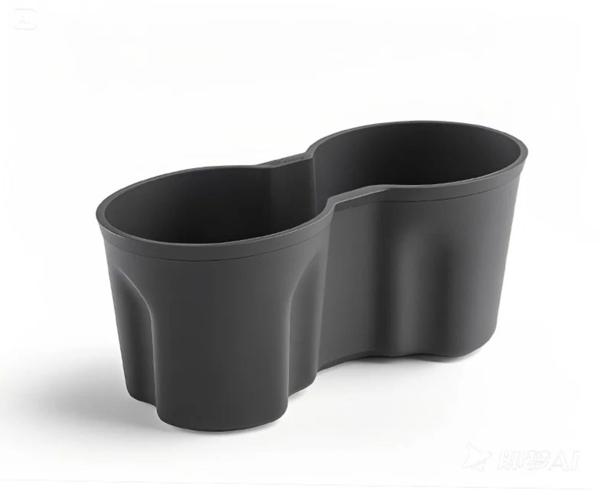 Premium Bekerhouder voor Tesla Model Y Juniper 2025+ – Siliconen Cupholder Insert - Interieur Accessoires