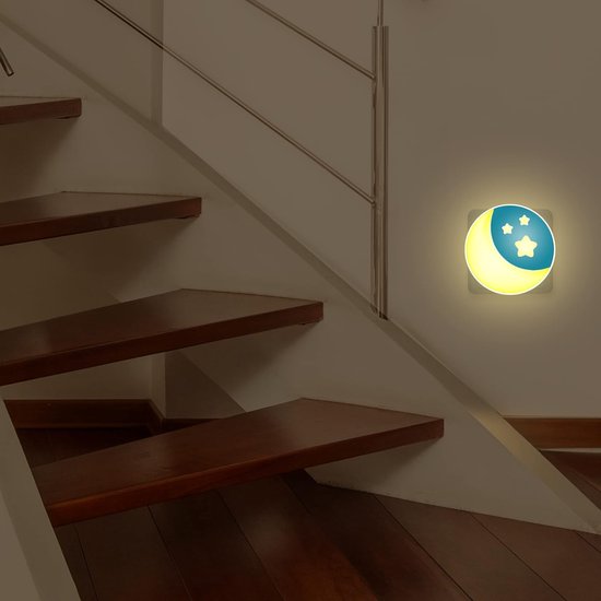 Nachtlampje Stopcontact met Schemersensor, Kind Bedlamp Muur Opgezet, Pasgeboren Baby Slaapkamer Slaap Licht, Zwangerschap Nachtlampje Ziekenhuis, LED wandlampen voor trappen hal keuken — afbeelding 3